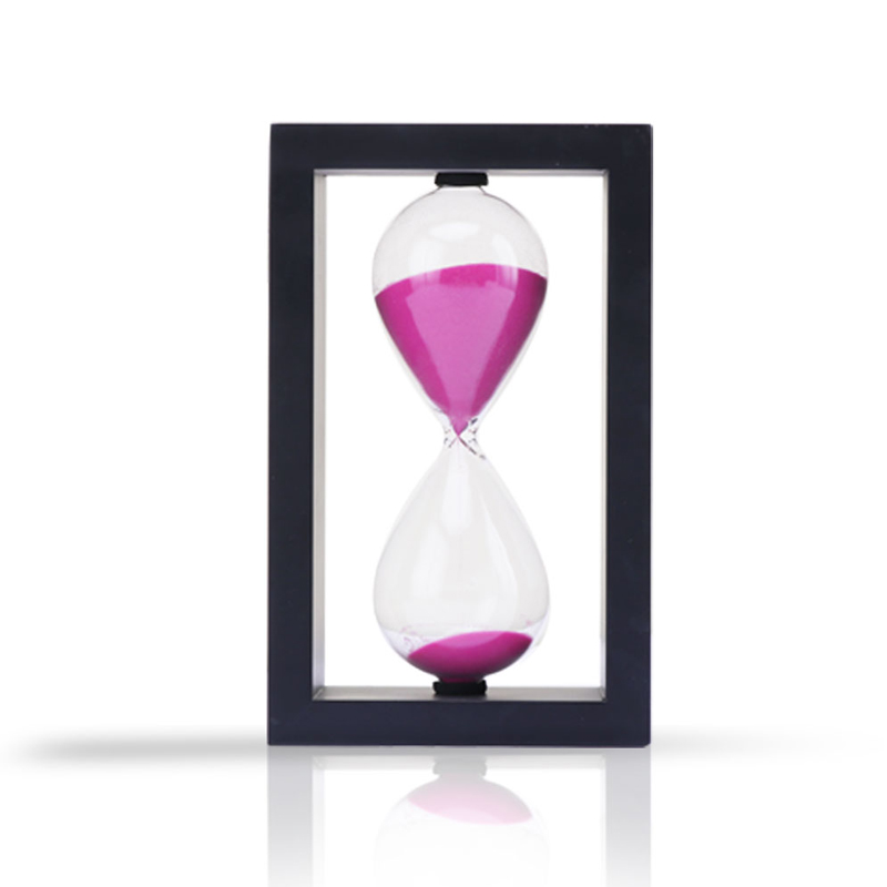 Tilpasning af trærimer af høj kvalitet Sand Timer 1 times sandtimersindretning 15 30 minutters træramme glas timeglas